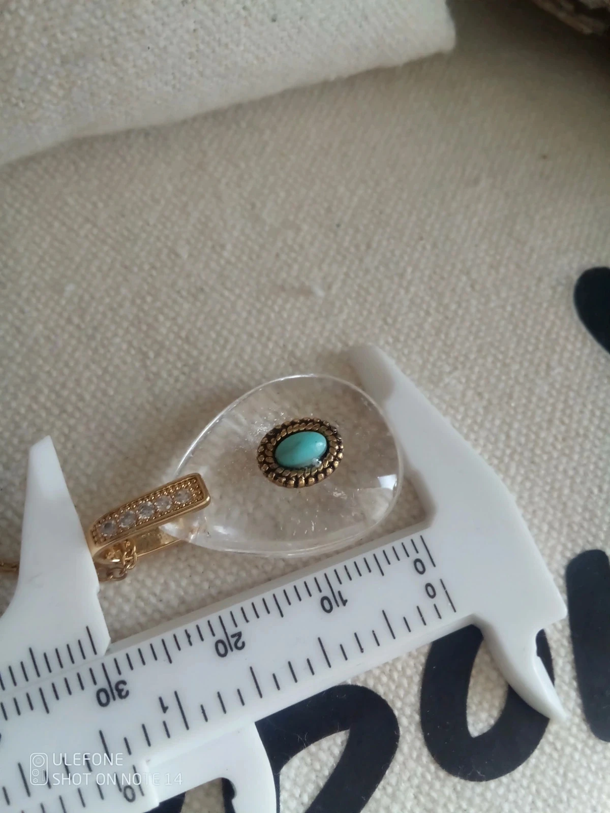 Collier cristal de roche et howlite – photo 2